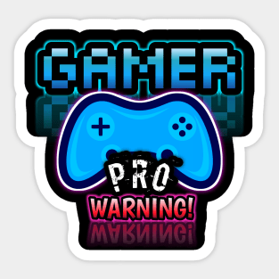 Gamer Pro Warning Sticker